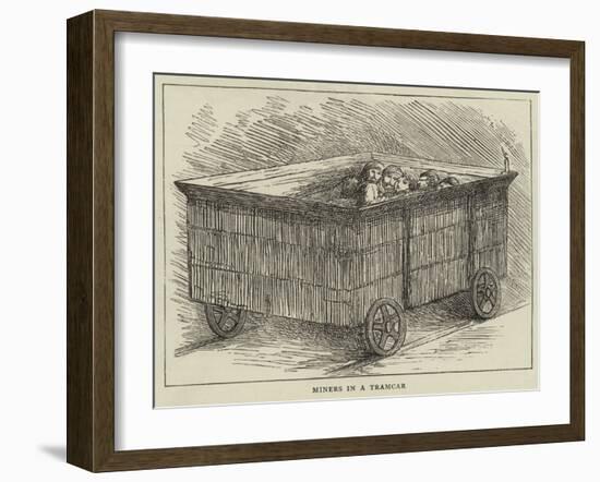 Miners in a Tramcar-null-Framed Giclee Print