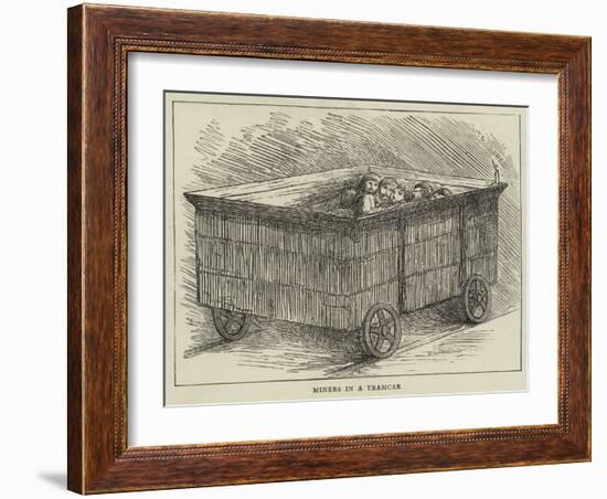 Miners in a Tramcar-null-Framed Giclee Print