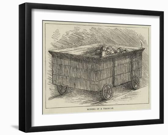 Miners in a Tramcar-null-Framed Giclee Print