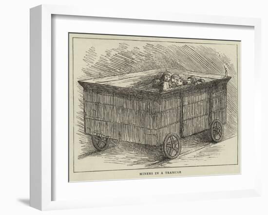 Miners in a Tramcar-null-Framed Giclee Print