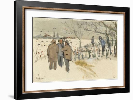 Miners in the Snow-Vincent van Gogh-Framed Giclee Print
