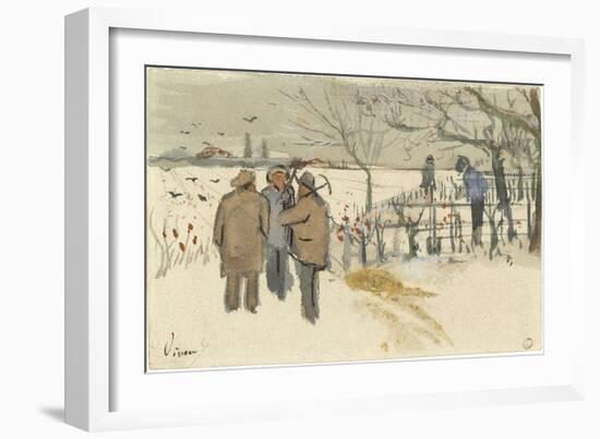 Miners in the Snow-Vincent van Gogh-Framed Giclee Print