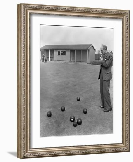 Miners Social Club Bowling Green, Featherstone, West Yorkshire, 1959-Michael Walters-Framed Photographic Print