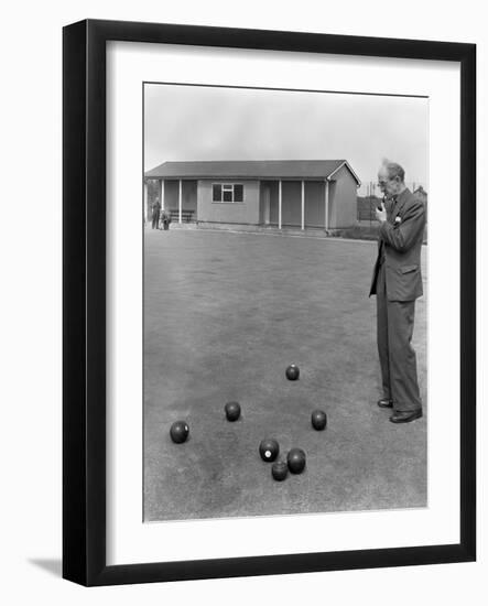 Miners Social Club Bowling Green, Featherstone, West Yorkshire, 1959-Michael Walters-Framed Photographic Print