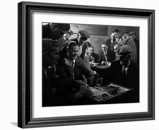 Miners Socialising at the Miners Welfare Club, Horden Colliery, Sunderland, Tyne and Wear, 1964-Michael Walters-Framed Photographic Print