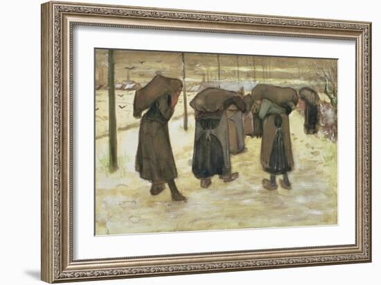 Miners' Wives Carrying Sacks of Coal, 1882-Vincent van Gogh-Framed Giclee Print