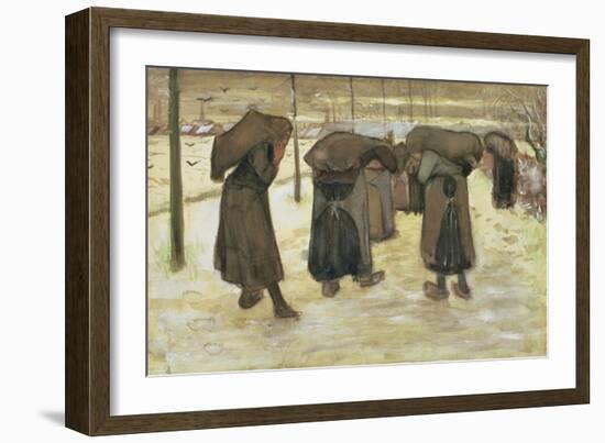 Miners' Wives Carrying Sacks of Coal, 1882-Vincent van Gogh-Framed Giclee Print