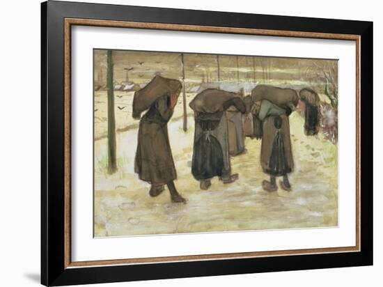 Miners' Wives Carrying Sacks of Coal, 1882-Vincent van Gogh-Framed Giclee Print