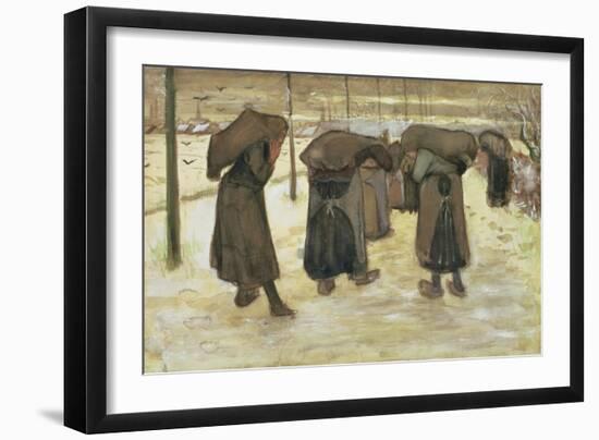 Miners' Wives Carrying Sacks of Coal, 1882-Vincent van Gogh-Framed Giclee Print