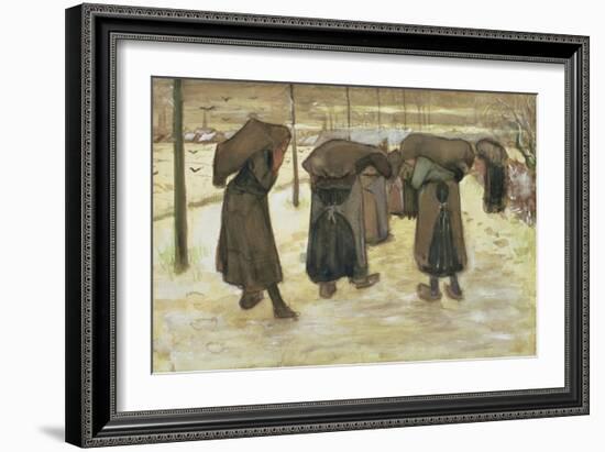 Miners' Wives Carrying Sacks of Coal, 1882-Vincent van Gogh-Framed Giclee Print