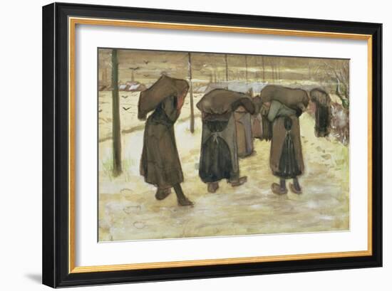Miners' Wives Carrying Sacks of Coal, 1882-Vincent van Gogh-Framed Giclee Print