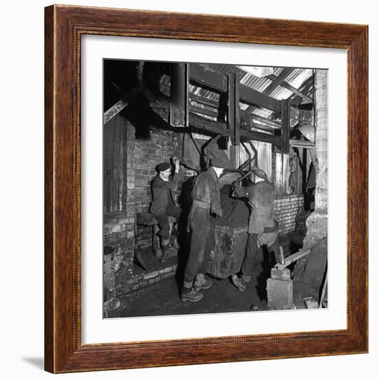 Miners Working in Mitchell Main Colliery Near Barnsley, South Yorkshire, 1956-Michael Walters-Framed Photographic Print