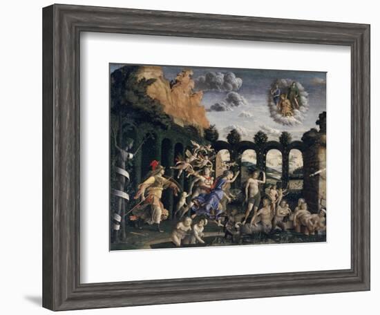 Minerva Chases the Vices from the Garden of Virtue, c.1052-Andrea Mantegna-Framed Giclee Print