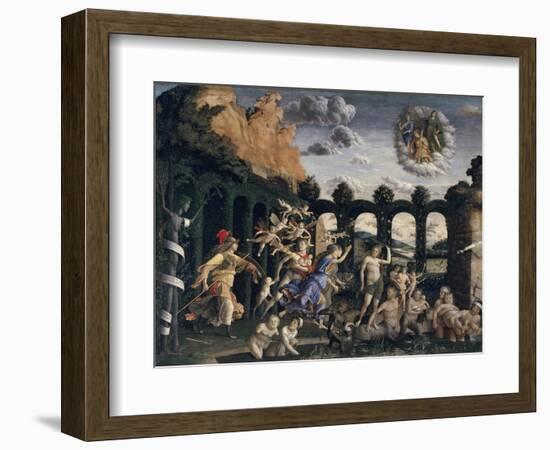 Minerva Chases the Vices from the Garden of Virtue, c.1052-Andrea Mantegna-Framed Giclee Print