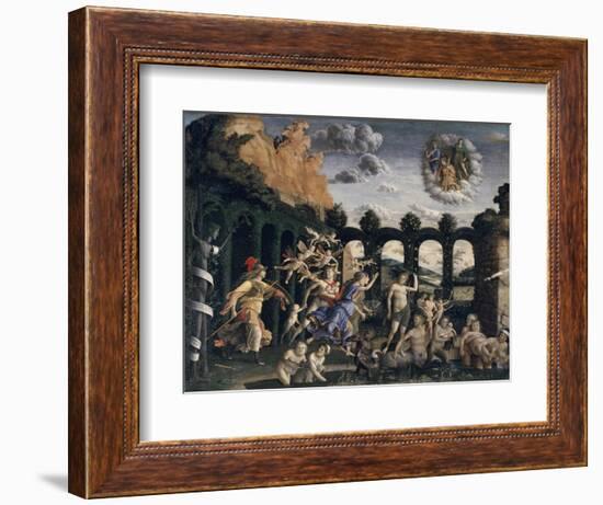 Minerva Chases the Vices from the Garden of Virtue, c.1052-Andrea Mantegna-Framed Giclee Print