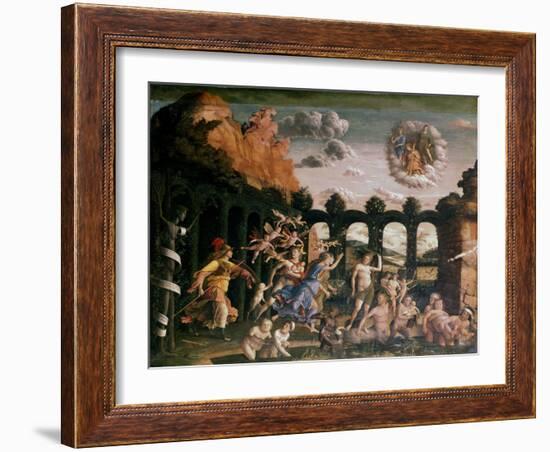 Minerva Chasing the Vices from the Garden of Virtue, C1502-Andrea Mantegna-Framed Giclee Print