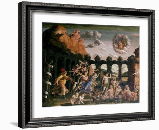 Minerva Chasing the Vices from the Garden of Virtue, C1502-Andrea Mantegna-Framed Giclee Print