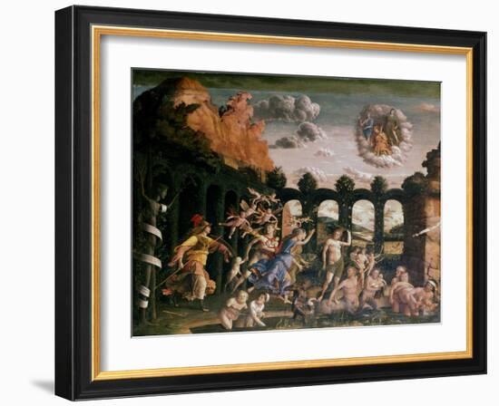 Minerva Chasing the Vices from the Garden of Virtue, C1502-Andrea Mantegna-Framed Giclee Print