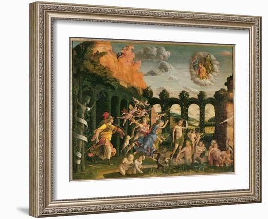 Minerva Chasing the Vices from the Garden of Virtue-Andrea Mantegna-Framed Giclee Print