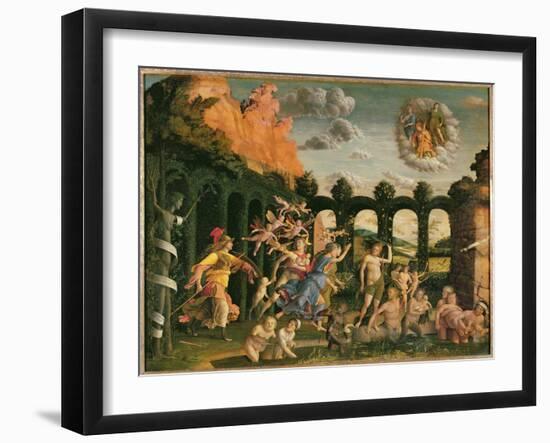 Minerva Chasing the Vices from the Garden of Virtue-Andrea Mantegna-Framed Giclee Print