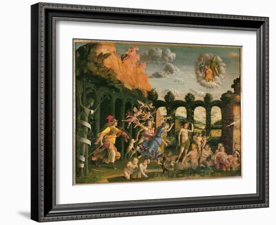 Minerva Chasing the Vices from the Garden of Virtue-Andrea Mantegna-Framed Giclee Print