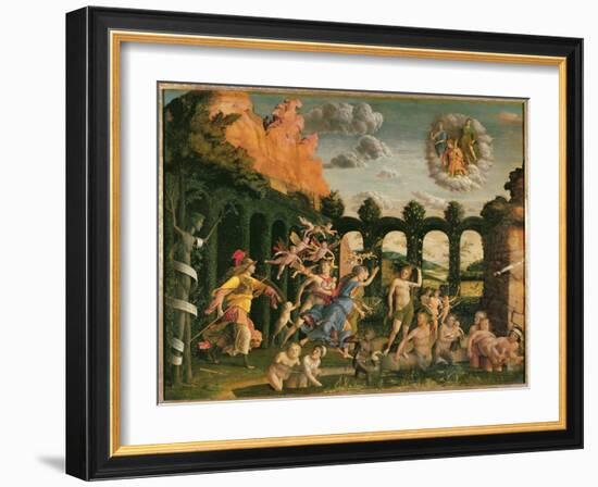 Minerva Chasing the Vices from the Garden of Virtue-Andrea Mantegna-Framed Giclee Print