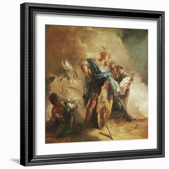 Minerva Dictating Laws-Giovanni Battista Tiepolo-Framed Giclee Print