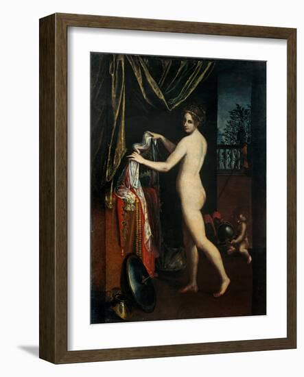 Minerva Dressing-Lavinia Fontana-Framed Art Print