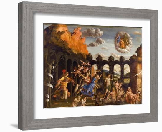 Minerva Expelling the Vices from the Garden of Virtue-Andrea Mantegna-Framed Giclee Print