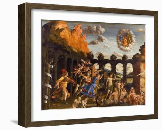 Minerva Expelling the Vices from the Garden of Virtue-Andrea Mantegna-Framed Giclee Print