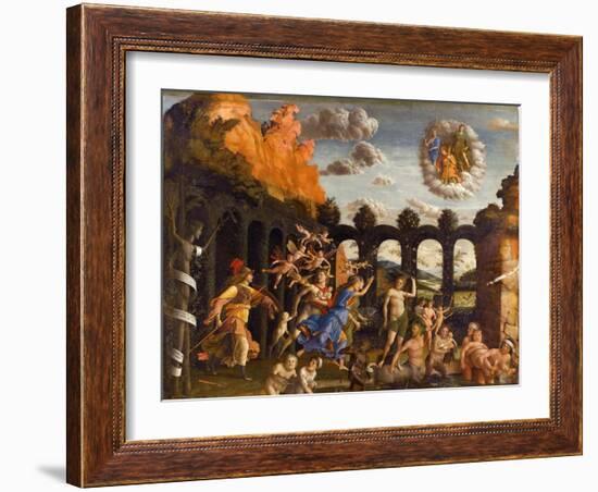 Minerva Expelling the Vices from the Garden of Virtue-Andrea Mantegna-Framed Giclee Print