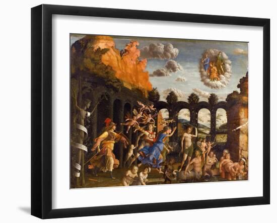 Minerva Expelling the Vices from the Garden of Virtue-Andrea Mantegna-Framed Giclee Print