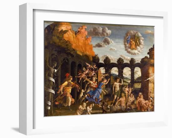 Minerva Expelling the Vices from the Garden of Virtue-Andrea Mantegna-Framed Giclee Print