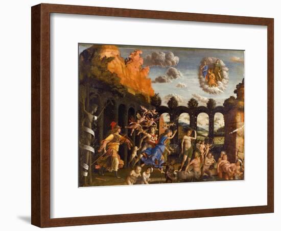 Minerva Expelling the Vices from the Garden of Virtue-Andrea Mantegna-Framed Giclee Print