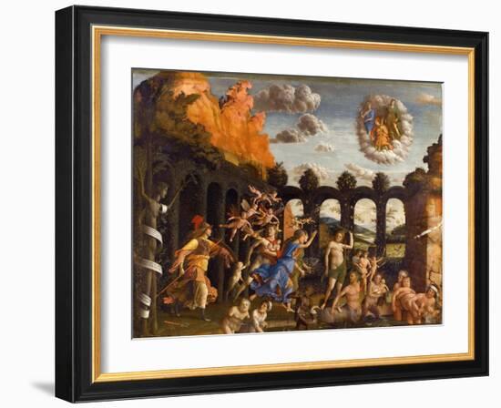 Minerva Expelling the Vices from the Garden of Virtue-Andrea Mantegna-Framed Giclee Print