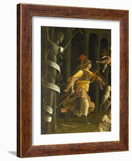 Minerva Expelling the Vices of the Garden of Virtue-Andrea Mantegna-Framed Giclee Print