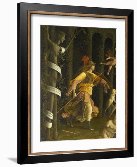 Minerva Expelling the Vices of the Garden of Virtue-Andrea Mantegna-Framed Giclee Print