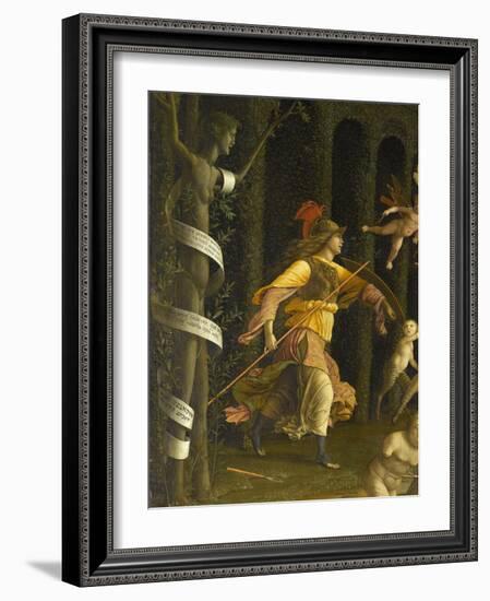 Minerva Expelling the Vices of the Garden of Virtue-Andrea Mantegna-Framed Giclee Print
