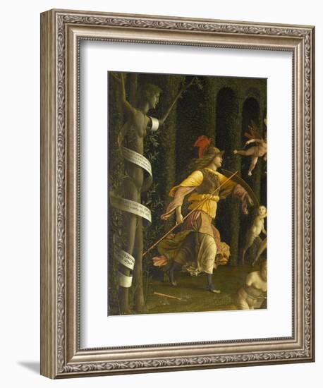 Minerva Expelling the Vices of the Garden of Virtue-Andrea Mantegna-Framed Giclee Print