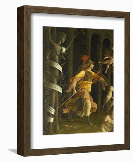 Minerva Expelling the Vices of the Garden of Virtue-Andrea Mantegna-Framed Giclee Print