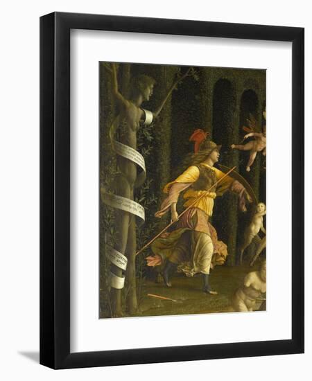 Minerva Expelling the Vices of the Garden of Virtue-Andrea Mantegna-Framed Giclee Print