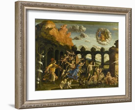 Minerva Expelling the Vices of the Garden of Virtue-Andrea Mantegna-Framed Giclee Print