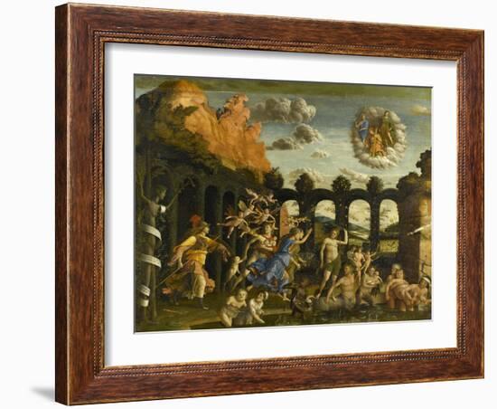 Minerva Expelling the Vices of the Garden of Virtue-Andrea Mantegna-Framed Giclee Print