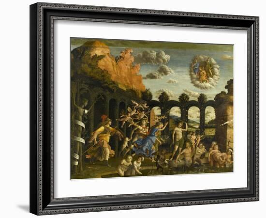 Minerva Expelling the Vices of the Garden of Virtue-Andrea Mantegna-Framed Giclee Print