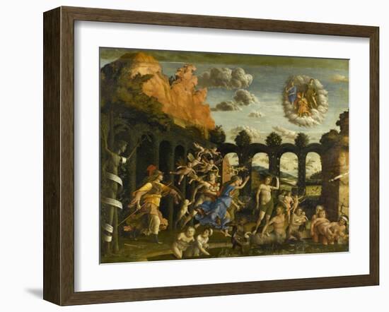 Minerva Expelling the Vices of the Garden of Virtue-Andrea Mantegna-Framed Giclee Print