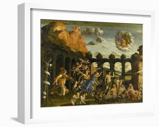 Minerva Expelling the Vices of the Garden of Virtue-Andrea Mantegna-Framed Giclee Print