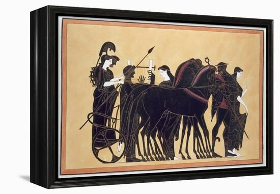 Minerva in a War Chariot with Attendants, Published 1808-10 (Colour Litho)-French-Framed Premier Image Canvas
