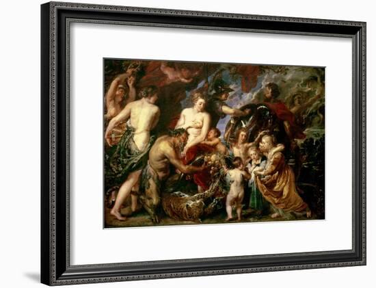 Minerva Protects Pax from Mars (Peace and War), 1629-30-Peter Paul Rubens-Framed Giclee Print