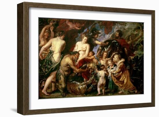 Minerva Protects Pax from Mars (Peace and War), 1629-30-Peter Paul Rubens-Framed Giclee Print