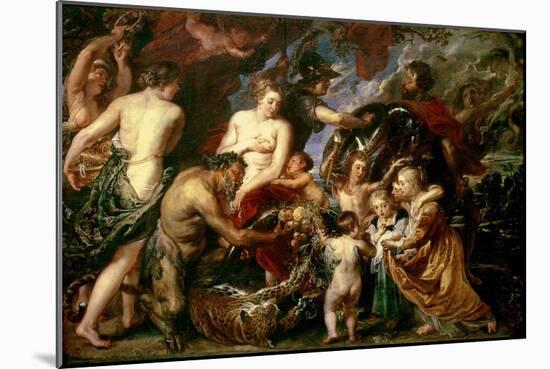 Minerva Protects Pax from Mars (Peace and War), 1629-30-Peter Paul Rubens-Mounted Giclee Print